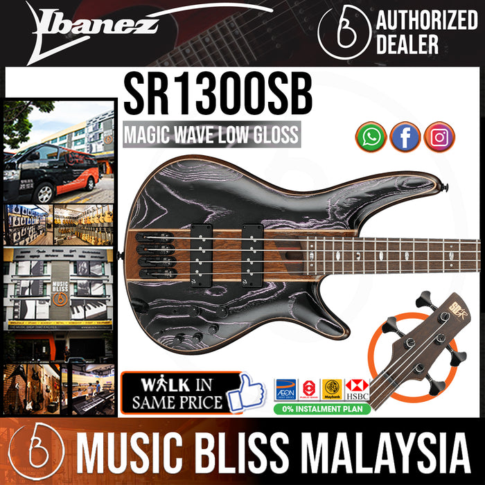 Ibanez Premium SR1300SB Bass Guitar - Magic Wave Low Gloss - Music Bliss Malaysia