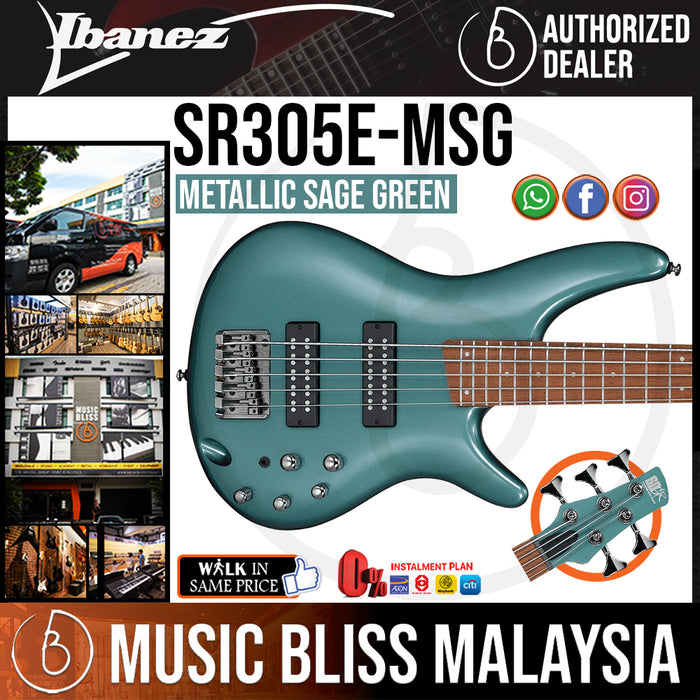 Ibanez Standard SR305E - Metallic Sage Green (SR305E-MSG) *Price Match Promotion* - Music Bliss Malaysia