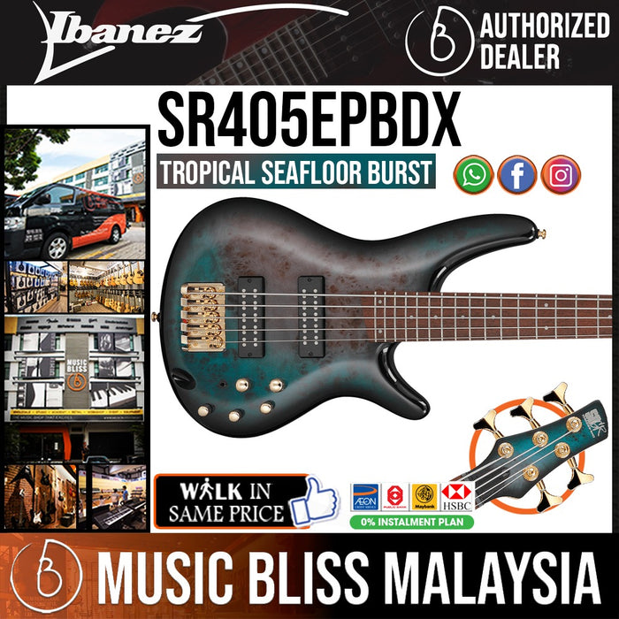 Ibanez SR405EPBDX 5-string Electric Bass - Tropical Seafloor Burst - Music Bliss Malaysia