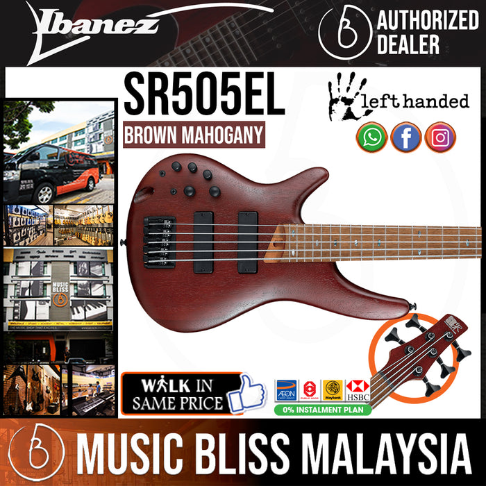 Ibanez SR505EL Left-handed Bass Guitar - Brown Mahogany - Music Bliss Malaysia