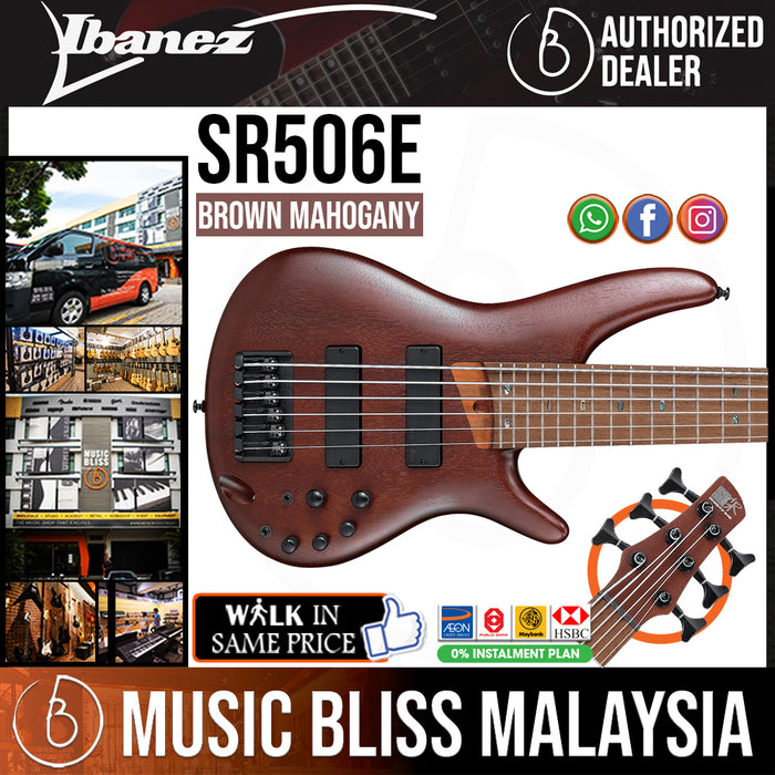 Ibanez SR506E Bass Guitar - Brown Mahogany - Music Bliss Malaysia