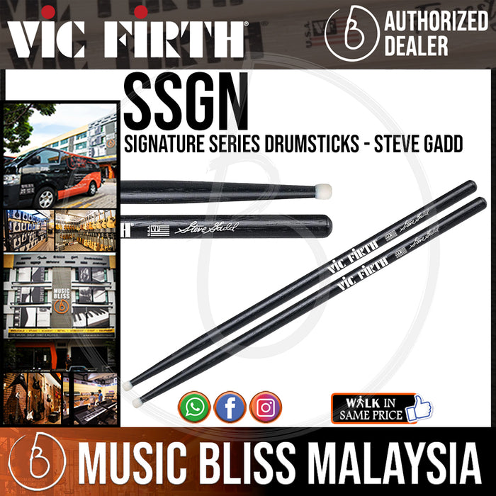 Vic Firth Signature Series Drumsticks - Steve Gadd - Nylon Tip - Music Bliss Malaysia