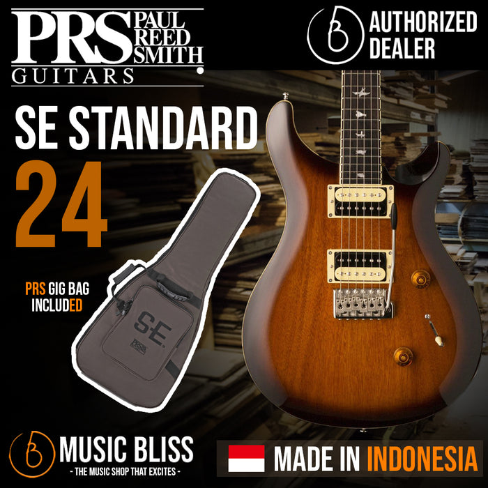 PRS SE Standard 24 Electric Guitar with Bag - Tobacco Sunburst (Made in Indonesia) - Music Bliss Malaysia