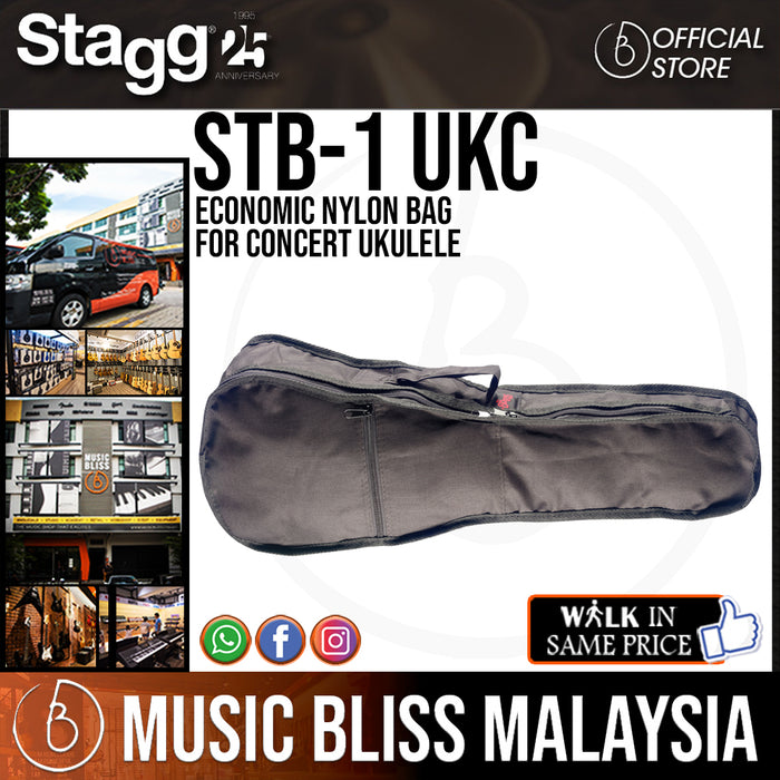 Stagg Economic Nylon Bag for Concert Ukulele (STB-1 UKC) - Music Bliss Malaysia
