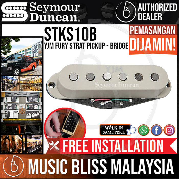 Seymour Duncan STK-S10B YJM Fury Strat Pickup - Off White Bridge (STKS10B-OW) (Free In-Store Installation) - Music Bliss Malaysia