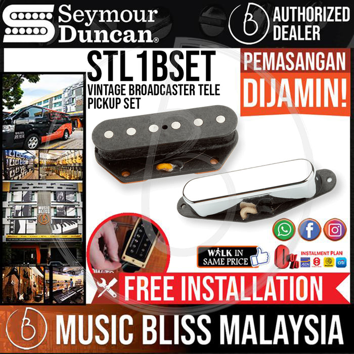 Seymour Duncan STL-1B Vintage Broadcaster Tele Pickup Set (STL1B SET) (Free In-Store Installation) - Music Bliss Malaysia