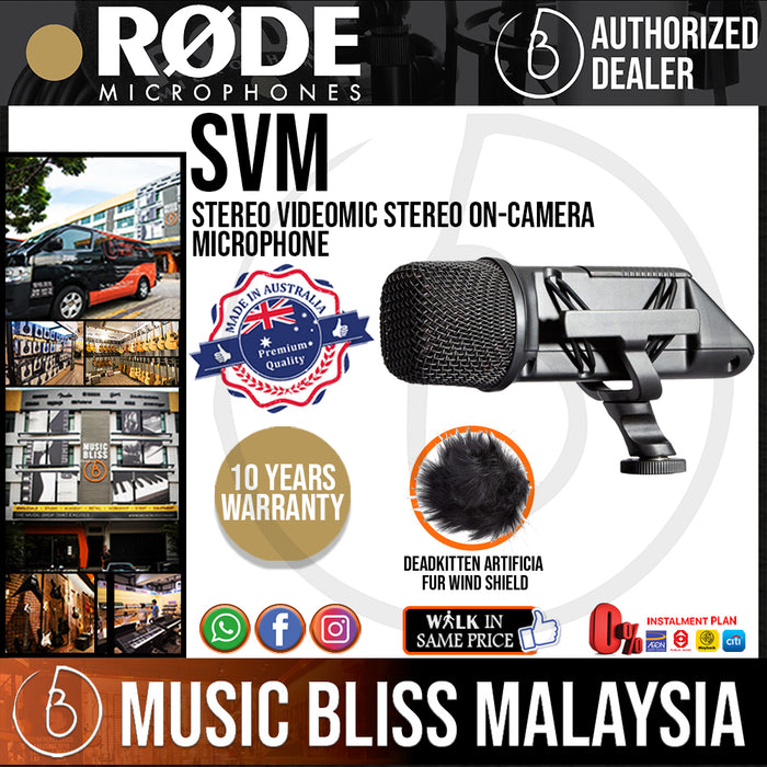 Rode Stereo VideoMic Stereo On-camera Microphone (10 Years Warranty) [Made in Australia] *Everyday Low Prices Promotion* - Music Bliss Malaysia
