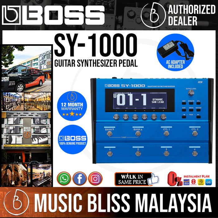 Boss SY-1000 Guitar Synthesizer Pedal (SY1000) - Music Bliss Malaysia
