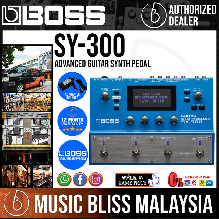 Boss SY-300 Advanced Guitar Synth Pedal (SY300) - Music Bliss Malaysia