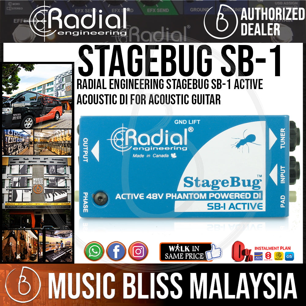 Radial Engineering StageBug SB-1 Active Acoustic DI For Acoustic Guitar ...