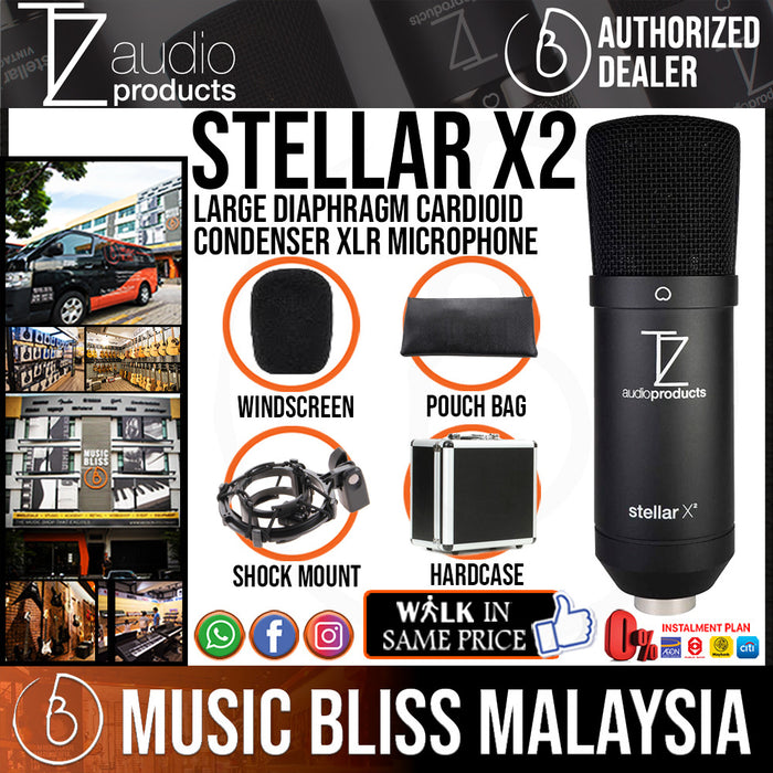 Stellar X2 Large Diaphragm Cardioid Condenser XLR Microphone - Music Bliss Malaysia