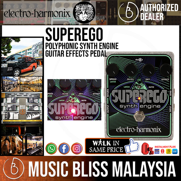 Electro Harmonix Superego Polyphonic Synth Engine Guitar Effects Pedal (Electro-Harmonix / EHX)Electro Harmonix Superego Polyphonic Synth Engine Guitar Effects Pedal (Electro-Harmonix / EHX) - Music Bliss Malaysia