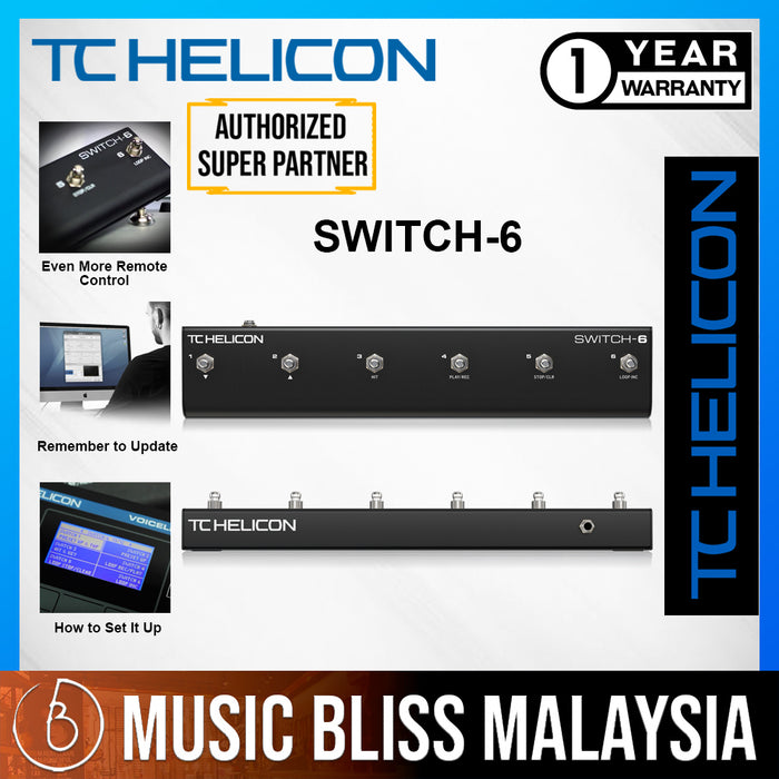 TC-Helicon Switch-6 Footswitch | Music Bliss Malaysia