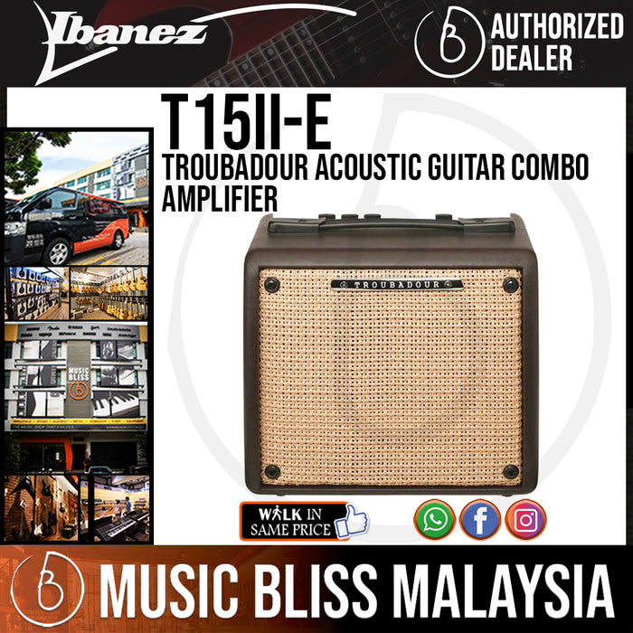Ibanez T15II Troubadour Acoustic Guitar Combo Amplifier (T15II-E) - Music Bliss Malaysia