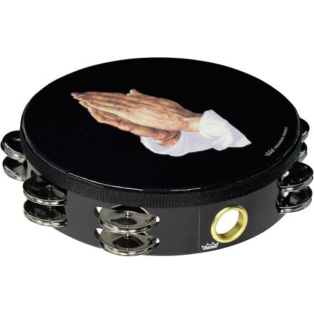 Remo Praise Tambourine - 8" - Double Row Jingles - Praying Hands (TA-9208-14 TA920814 TA 9208 14) - Music Bliss Malaysia