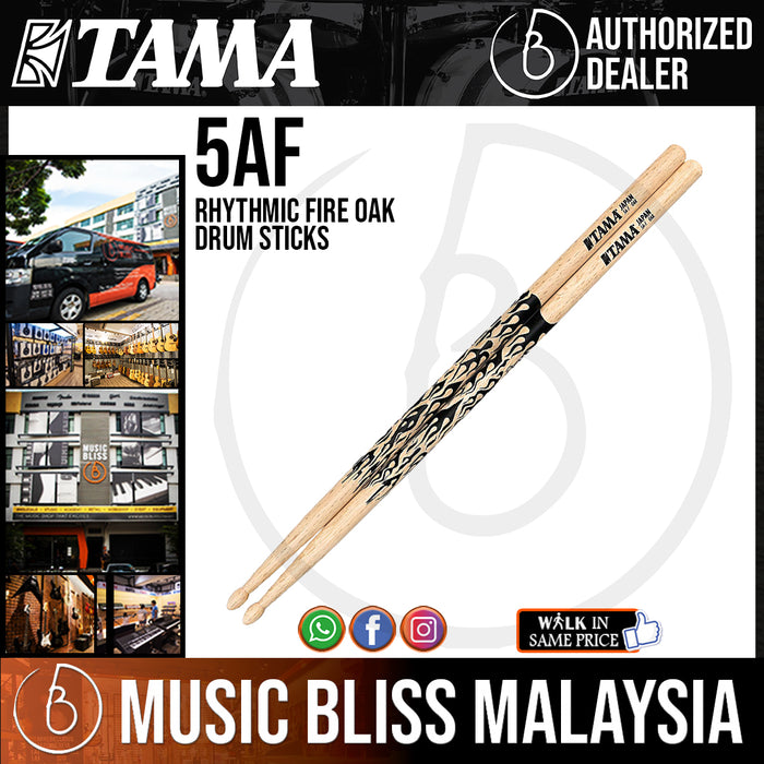 Tama 5AF Rhythmic Fire Oak Drum Sticks - Music Bliss Malaysia
