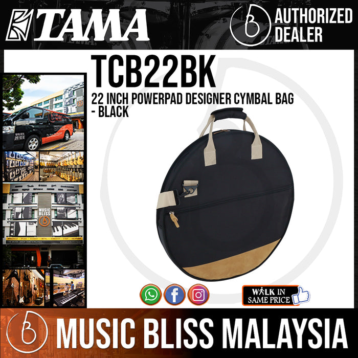 Tama TCB22BK 22 Inch PowerPad Designer Cymbal Bag, Black (TCB22) - Music Bliss Malaysia