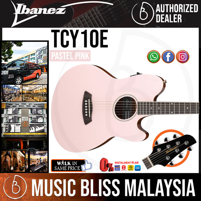 Ibanez Talman TCY10E Acoustic-electric Guitar - Pastel Pink (TCY10E-PKH) - Music Bliss Malaysia