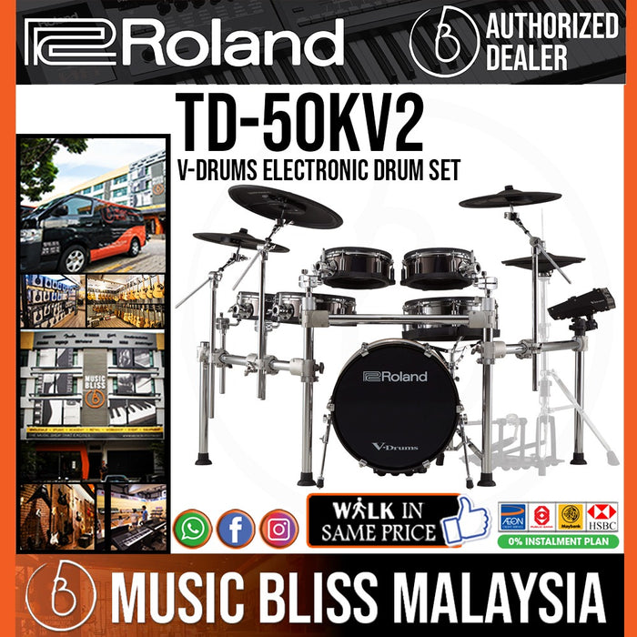 Roland V-Drums TD-50KV2 Electronic Drum Set - Music Bliss Malaysia