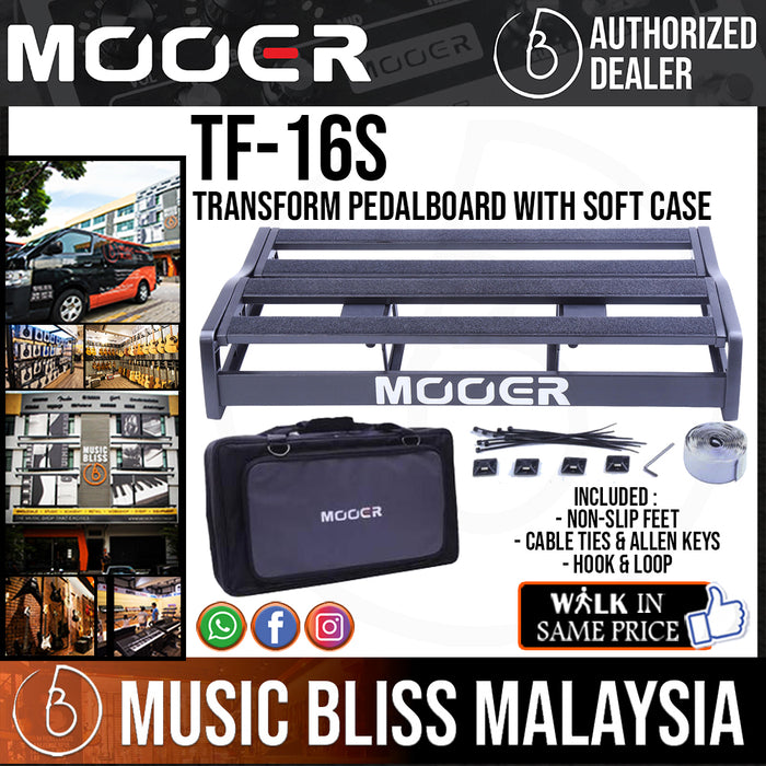 Mooer TF-16S Transform Pedalboard with Soft Case - Music Bliss Malaysia