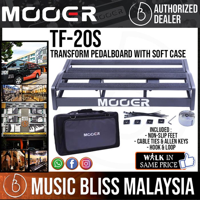 Mooer TF-20S Transform Pedalboard with Soft Case - Music Bliss Malaysia
