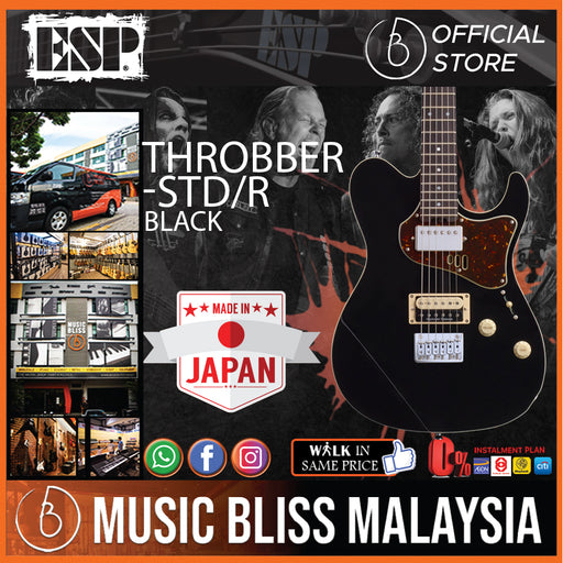 ESP Throbber-STD/R - Black (THROBBERSTDR) - Music Bliss Malaysia