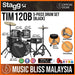 Stagg TIM120B Full Size Adult 5-Piece Acoustic Drum Set with Hardware and Cymbals - Black - Music Bliss Malaysia