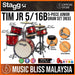 Stagg TIM JR 5/16B RD 5-piece Junior Drum Set with Hardware - Red (TIMJR5/16BRD) - Music Bliss Malaysia