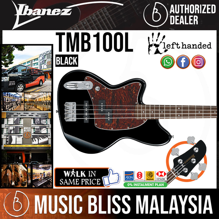 Ibanez TMB100L Left-handed Bass Guitar - Black - Music Bliss Malaysia