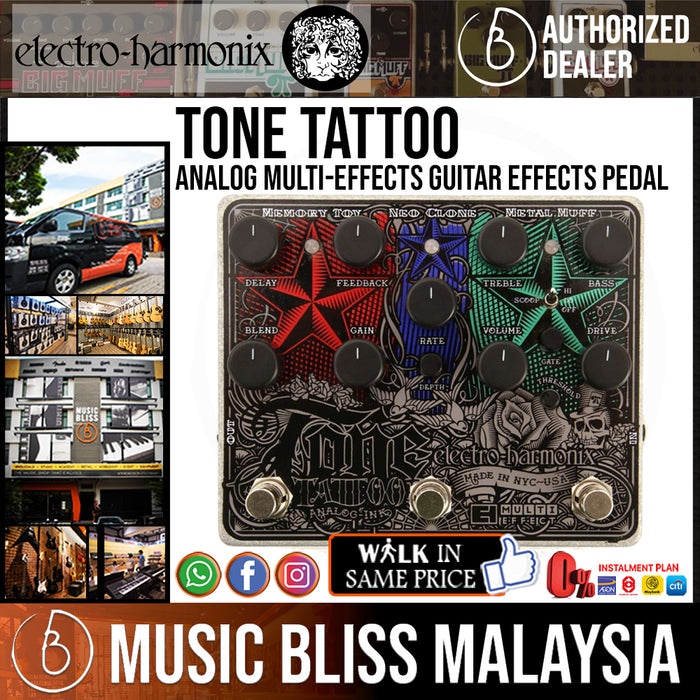 Electro Harmonix Tone Tattoo Analog Multi-Effects Guitar Effects Pedal (Electro-Harmonix / EHX) *Crazy Sales Promotion* - Music Bliss Malaysia