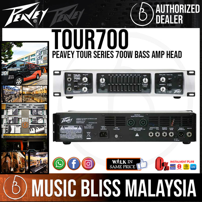 Peavey Tour 700 Bass Amp Head (Tour700) - Music Bliss Malaysia