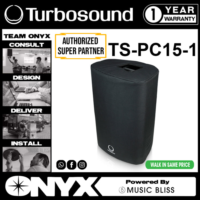 Turbosound TS-PC15-1 Deluxe Water-resistant Cover for 15" Speakers (TSPC151 / TS PC15 1) - Music Bliss Malaysia