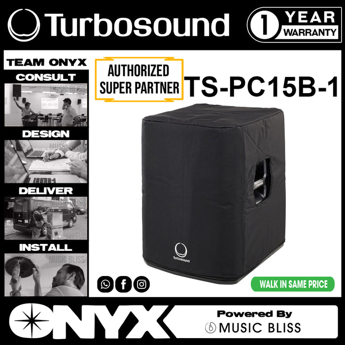 Turbosound TS-PC15B-1 Deluxe Water-resistant Cover for 15" Subwoofers (TSPC15B1 / TS PC15B 1) - Music Bliss Malaysia