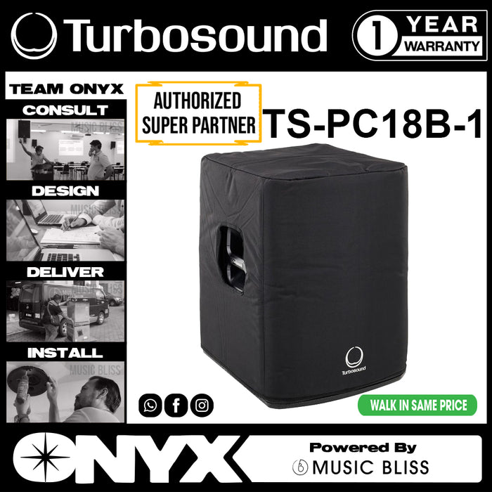 Turbosound TS-PC18B-1 Deluxe Water-resistant Cover for 18" Subwoofers (TSPC18B1 / TS PC18B 1) - Music Bliss Malaysia