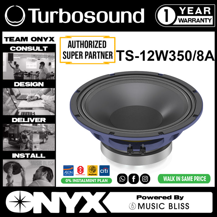 Turbosound TS-12W350/8A 350W 12" Low Frequency Loudspeaker for PA Applications (TS12W3508A / TS 12W350 8A) - Music Bliss Malaysia