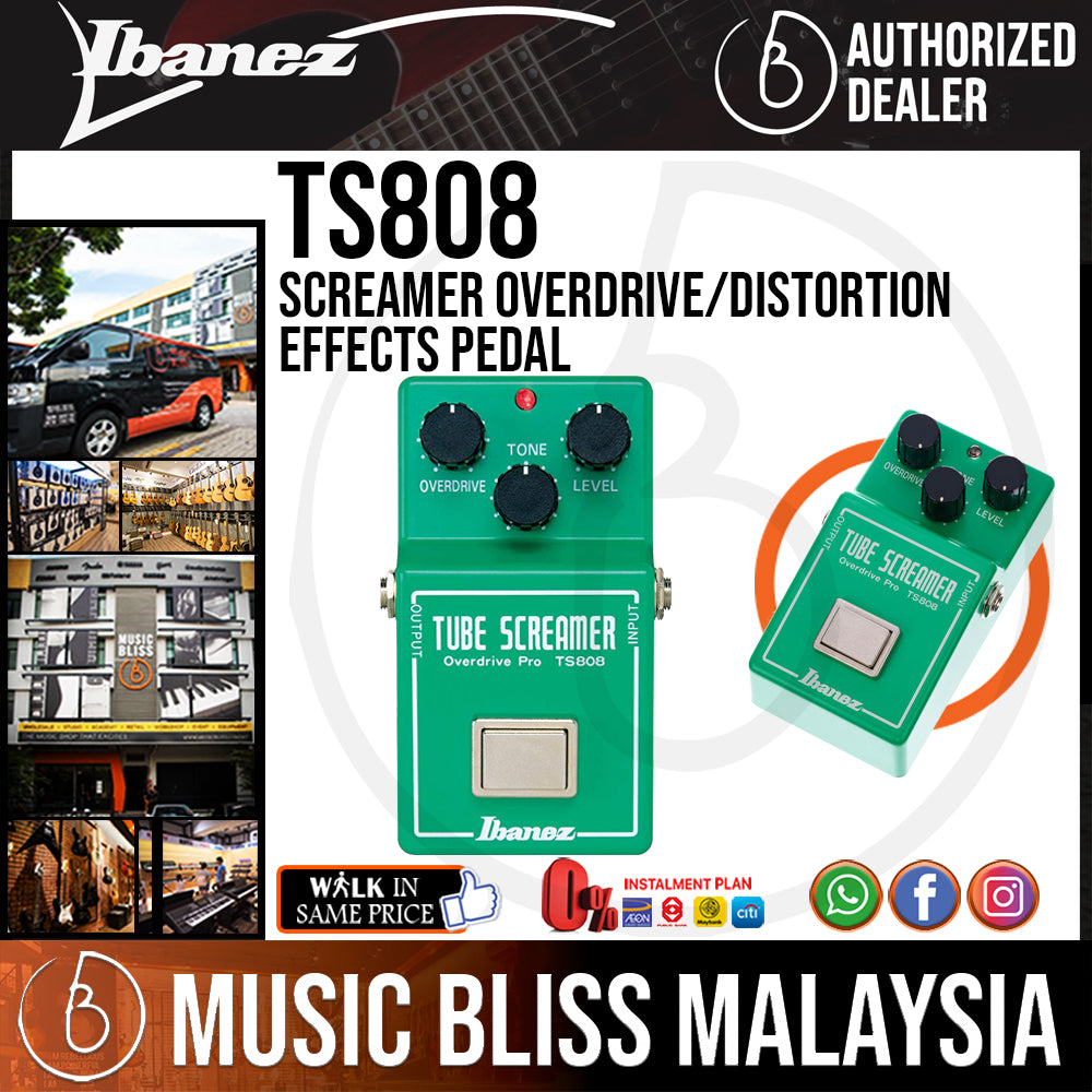 Ibanez TS808 Tube Screamer Overdrive/Distortion Effects Pedal (TS