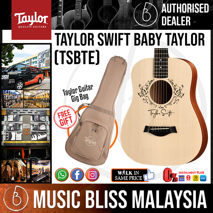 Taylor TSBT-e Taylor Swift Baby Taylor - Natural with Bag (TSBTe) *Crazy Sales Promotion* - Music Bliss Malaysia
