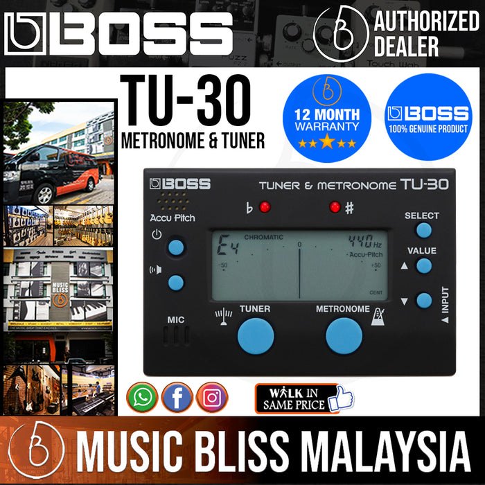 Boss TU-30 Metronome & Tuner (TU30) - Music Bliss Malaysia