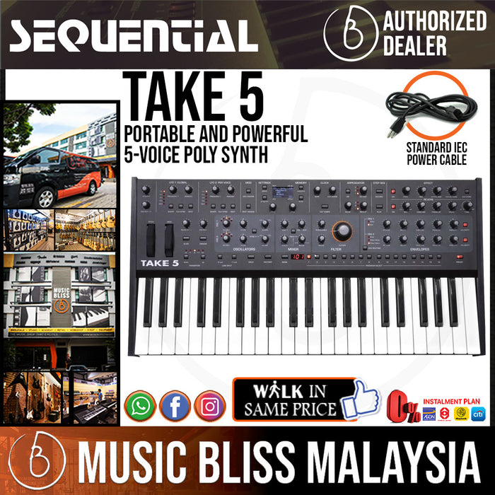 Sequential Take 5 Compact Polyphonic Analog Synthesizer - Music Bliss Malaysia