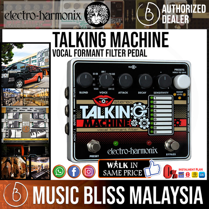 Electro Harmonix Stereo Talking Machine Vocal Formant Filter Pedal (Electro-Harmonix / EHX) - Music Bliss Malaysia