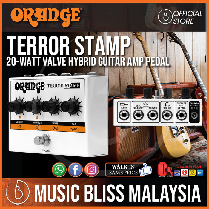 Orange Terror Stamp 20-watt Valve Hybrid Guitar Amp Pedal - Music Bliss Malaysia