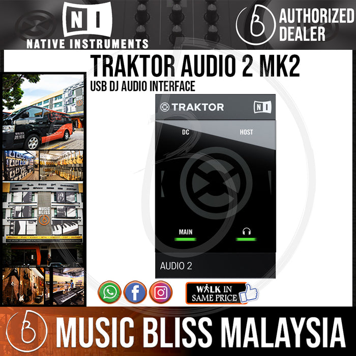 Native Instruments Traktor Audio 2 MK2 USB DJ Audio Interface - Music Bliss Malaysia