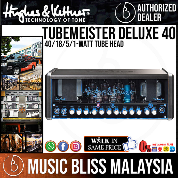 Hughes & Kettner TubeMeister 40 Deluxe - 40/18/5/1-watt Tube Head - Music Bliss Malaysia