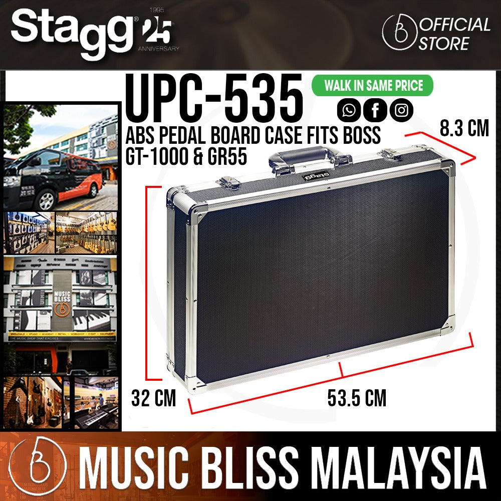 Stagg UPC-535 ABS Pedal Board Case fits Boss GT-1000 & GR55