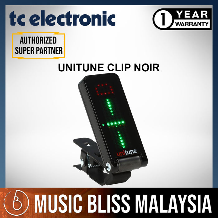TC Electronic UniTune Clip Clip-on Chromatic Tuner - Noir - Music Bliss Malaysia