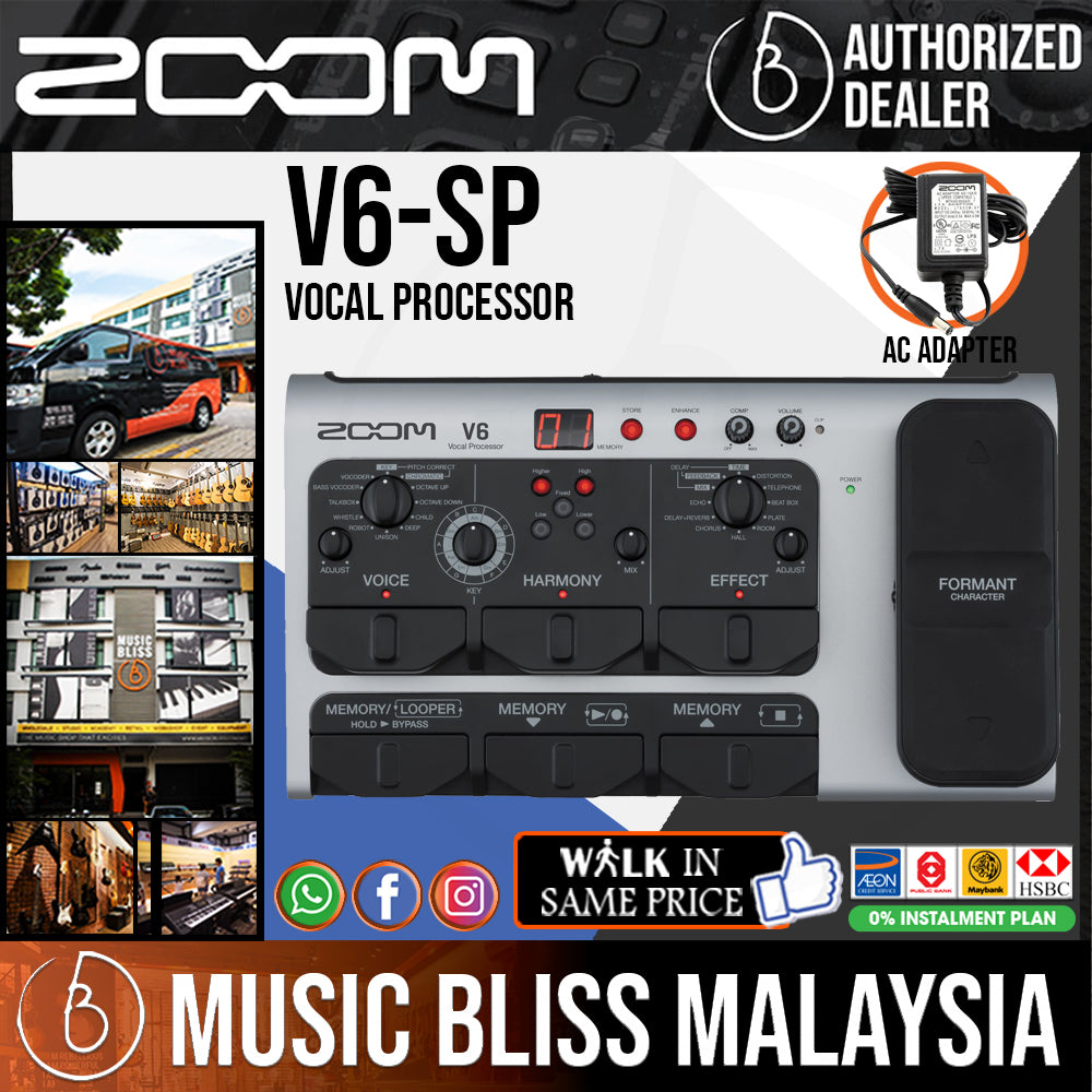Zoom V6-SP Vocal Processor with 0% Instalment | Music Bliss Malaysia