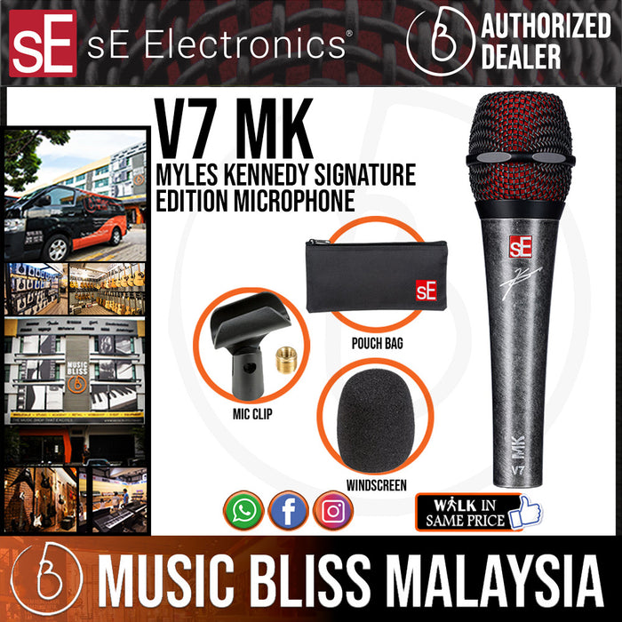 sE Electronics Myles Kennedy Signature V7 MK Supercardioid Dynamic Handheld Vocal Microphone (V7MK / V-7) - Music Bliss Malaysia