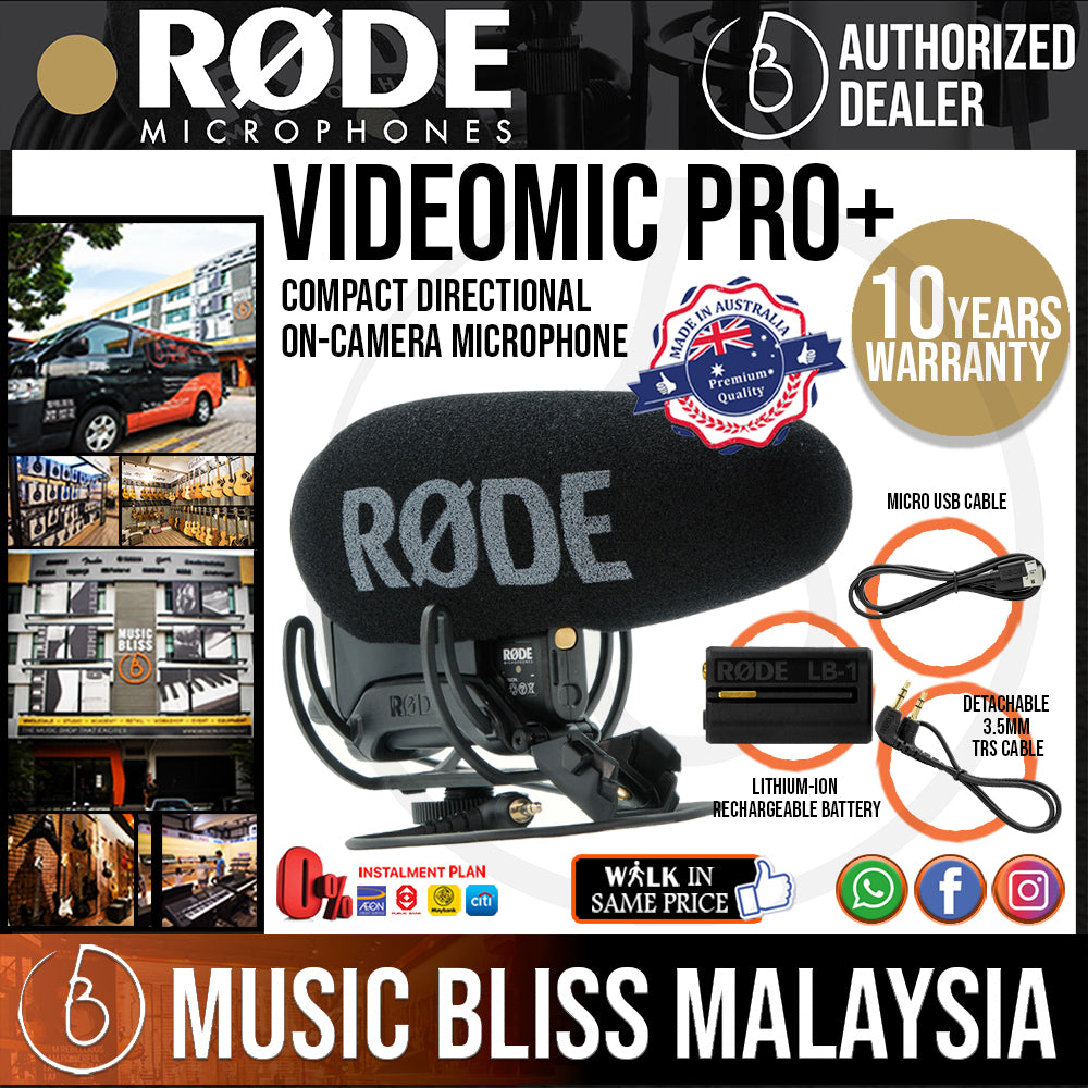 Rode VideoMic Pro R Camera-Mount Shotgun Microphone,Black : Musical  Instruments 