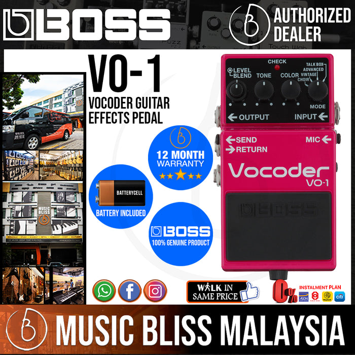 Boss VO-1 Vocoder Guitar Effects Pedal (VO1) - Music Bliss Malaysia
