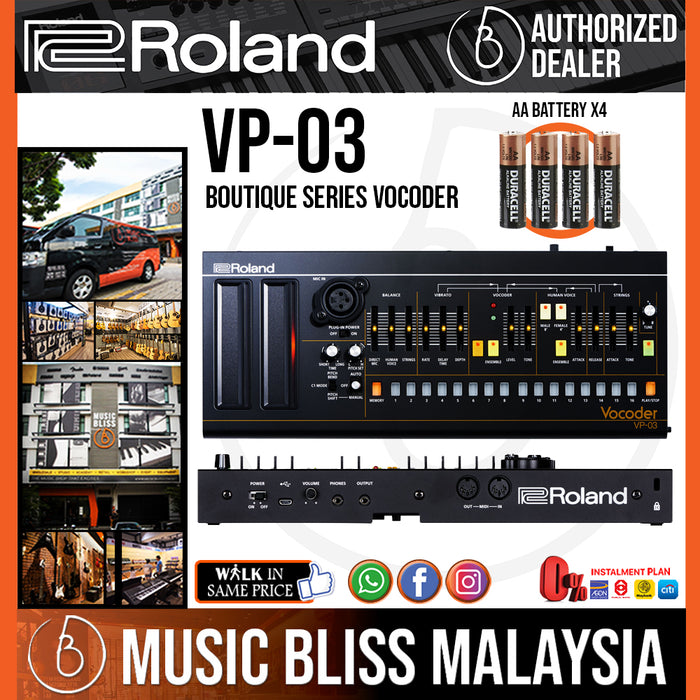 Roland Boutique Series VP-03 Portable Vocoder (VP03 VP 03) *Everyday Low Prices Promotion* - Music Bliss Malaysia